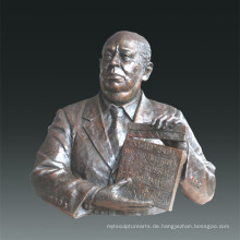 Große Figur Statue Filmregisseur Alfred Hitchcock Bronze Skulptur Tpls-079